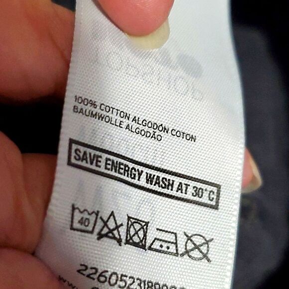 Topshop Moto Black High Waist Distressed Destroyed Denim Shorty Shorts  26 - Picture 10 of 11